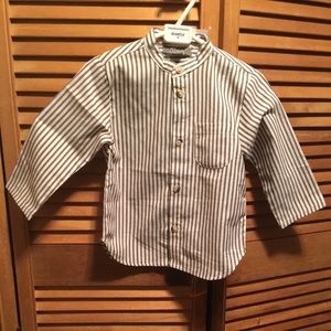 A.T.U.N. Brown & White Striped Shirt
